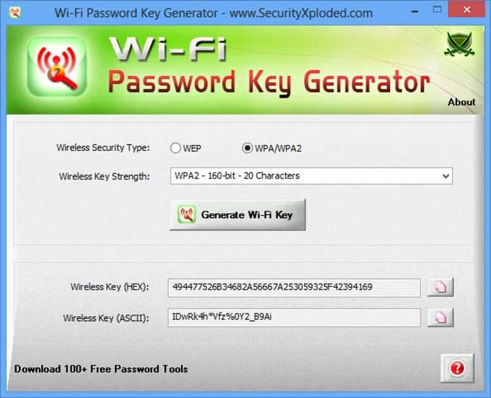 Phần mềm Wifi Password Key